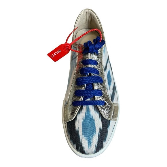 Baldiz Ikat Abstract Print Gold Metallic Sneakers Size 38 (US 8) - Picture 13 of 13